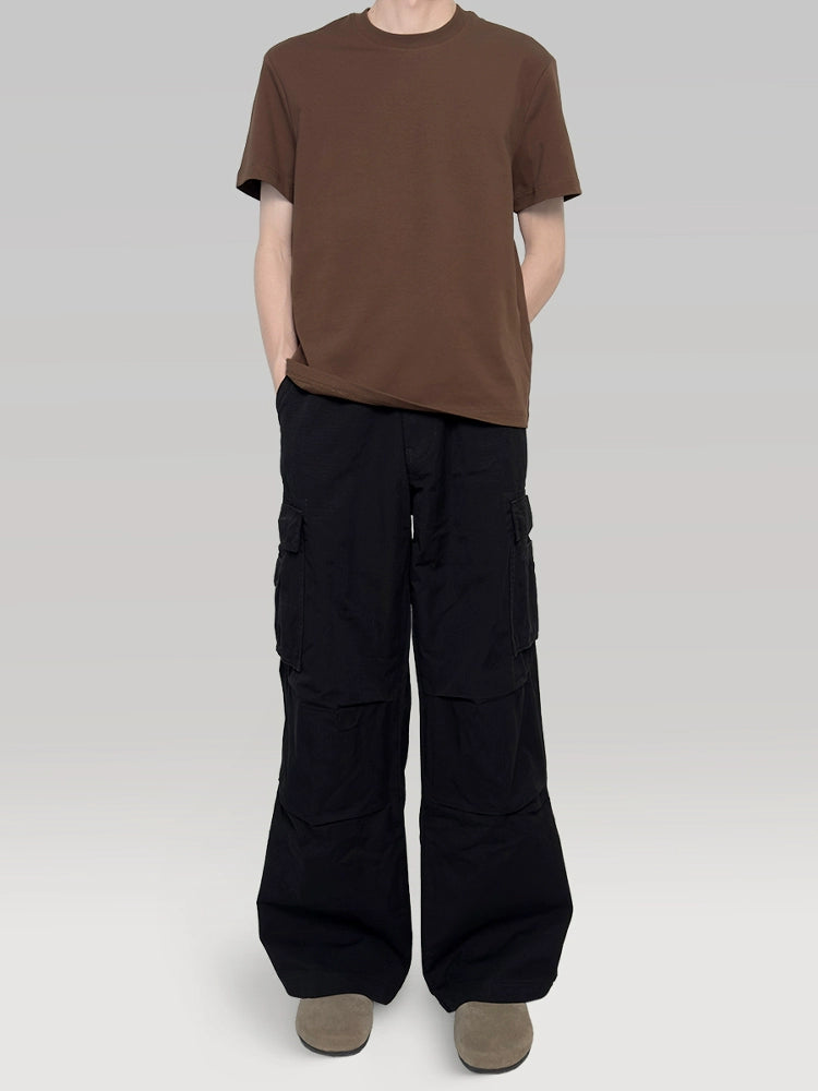 PLUS NO LOGO Cool Feeling Moisture Wicking Quick Drying Front Shoulder Tee