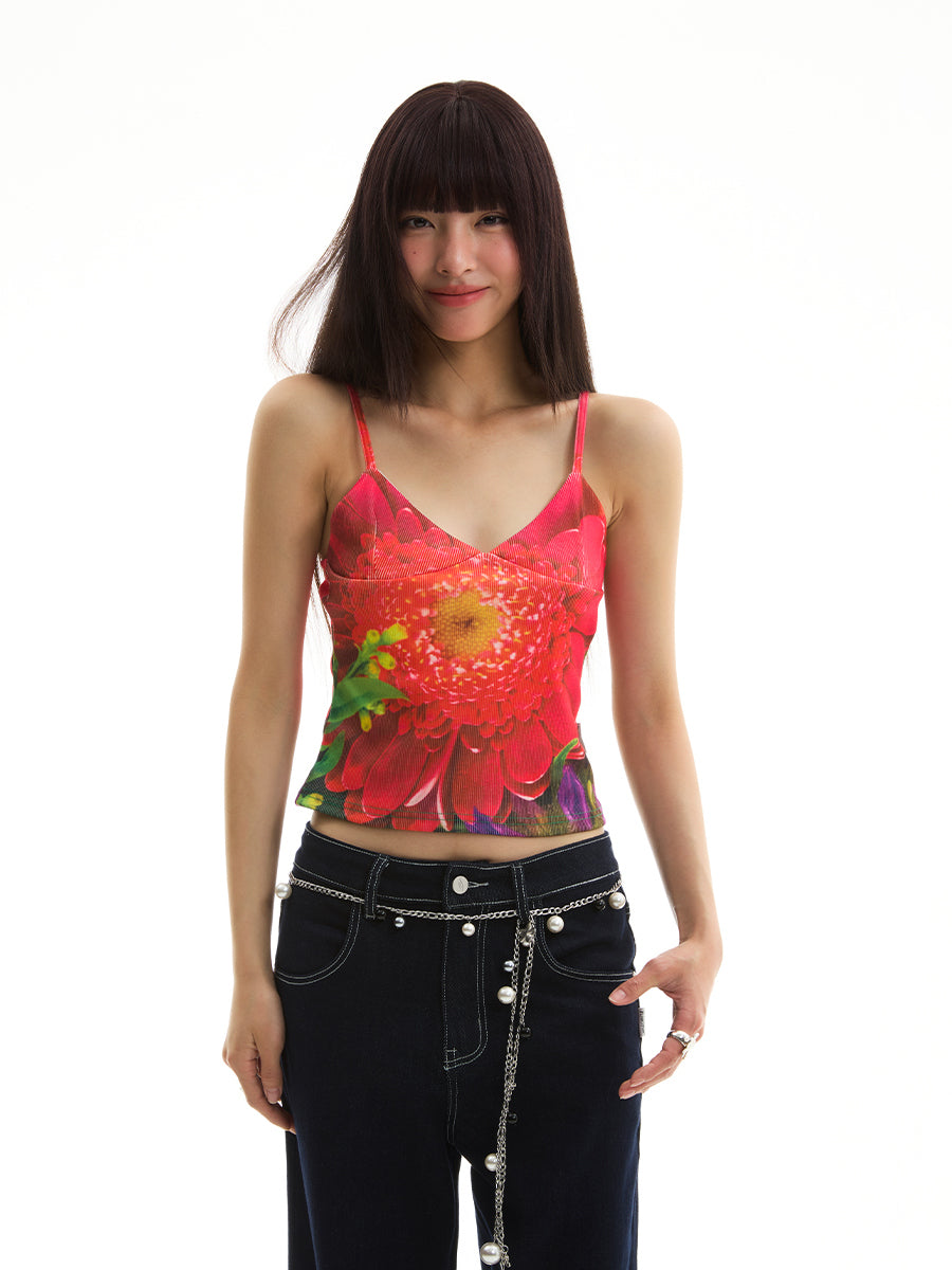 FUNKYFUN Stamen Full Print Sling Vest