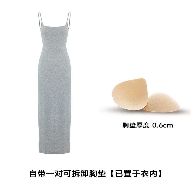 ABMY Backless Hip-wrapped Suspender Dress