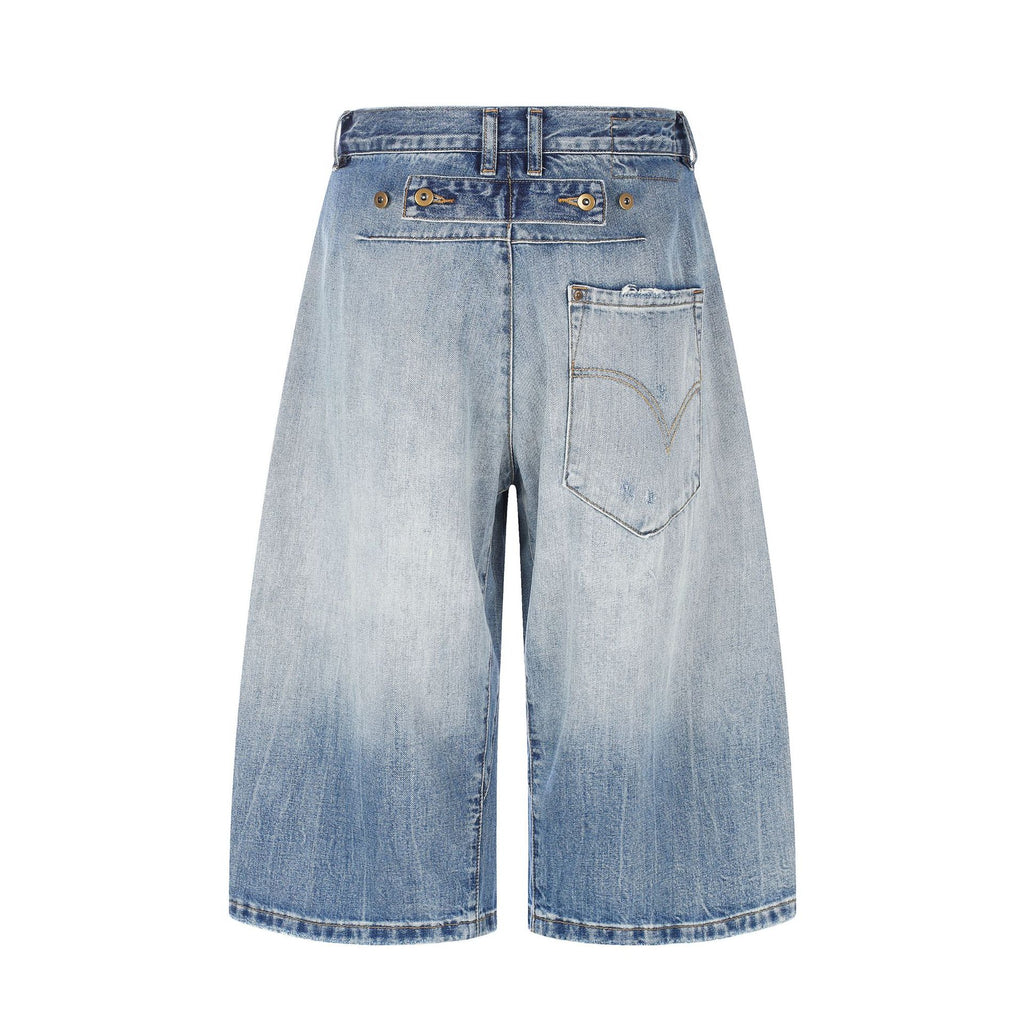 11KN Retro Straight Loose Seven-point Jeans