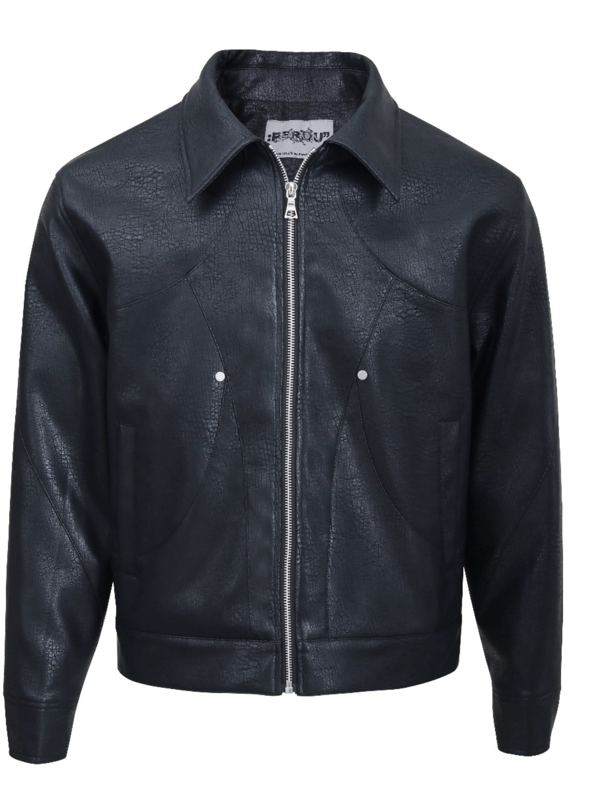 PERDU Snake Stitching Rivet Versatile Vintage Jacket