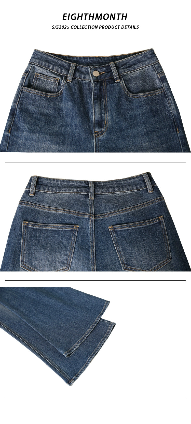 EIGHTHMONTH High Waist Skinny Wide Leg Jeans