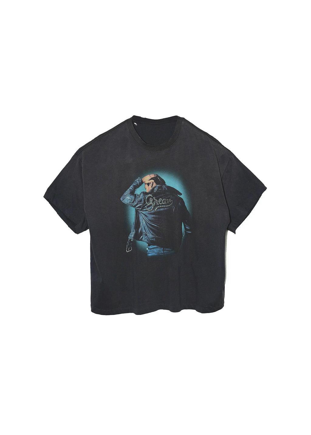 LIBERAFIT Portrait Hot Diamond Printing Casual Tee