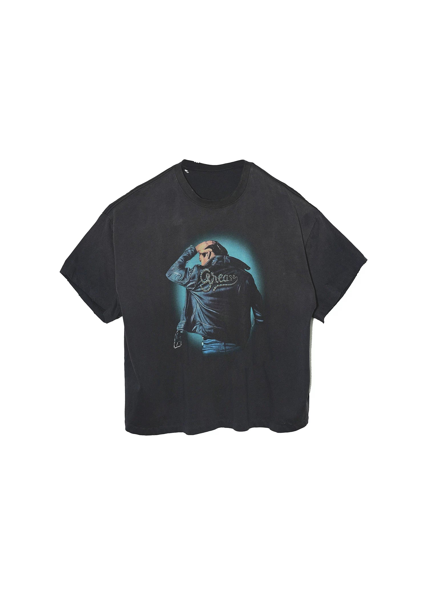 LIBERAFIT Portrait Hot Diamond Printing Casual Tee