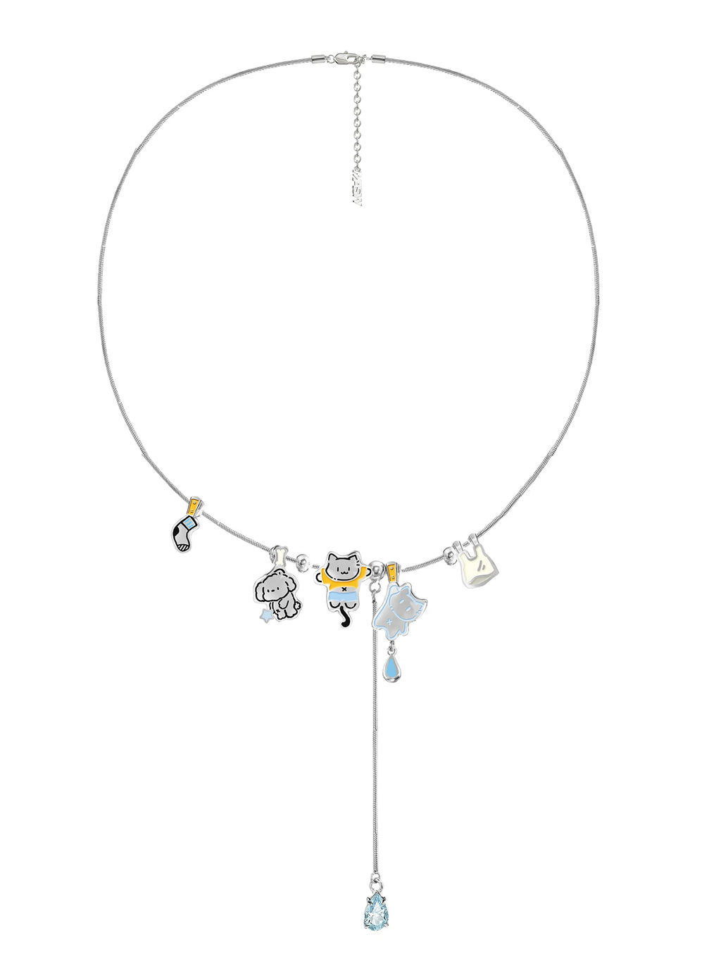 MASW Cartoon Cute Kitten Necklace
