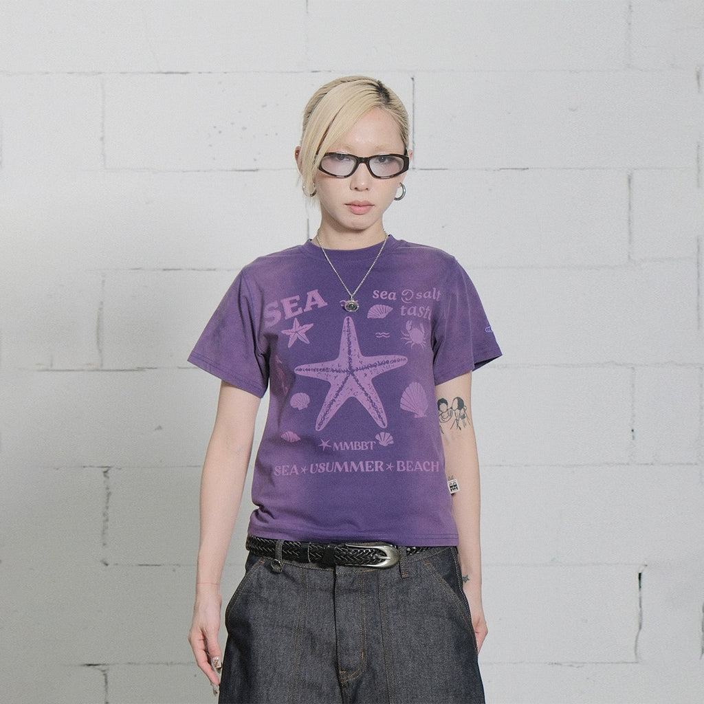 MMBBT Starfish Washing and Gradual Change Printing Tee