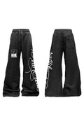 DETW Terry Embroidered Straight-leg Lace-up Sweatpants