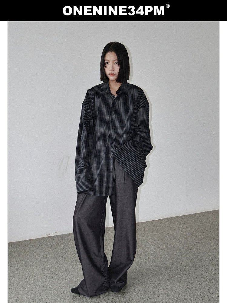 ONENINE34PM Slack Plaid Shirt