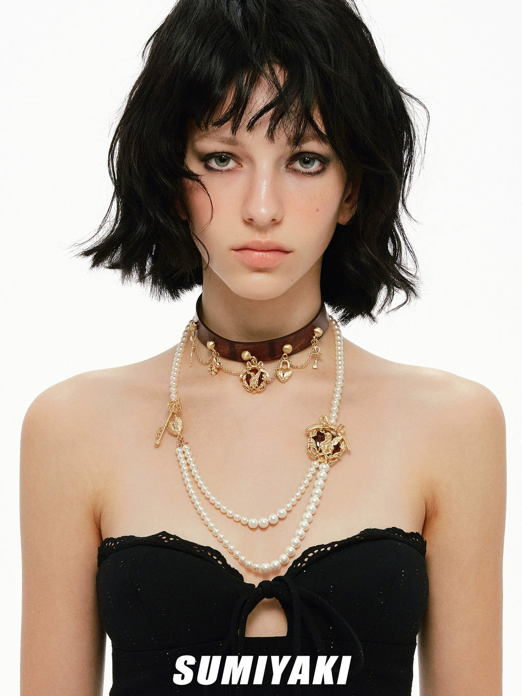 SUMIYAKI Pearl Long Vintage Necklace
