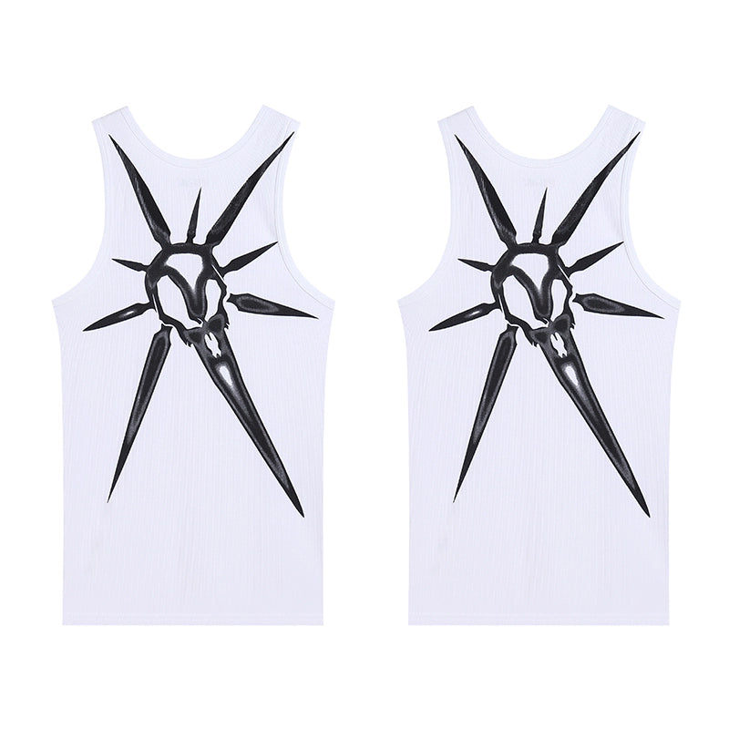 DND4DES Skull Print I-ribbed Vest