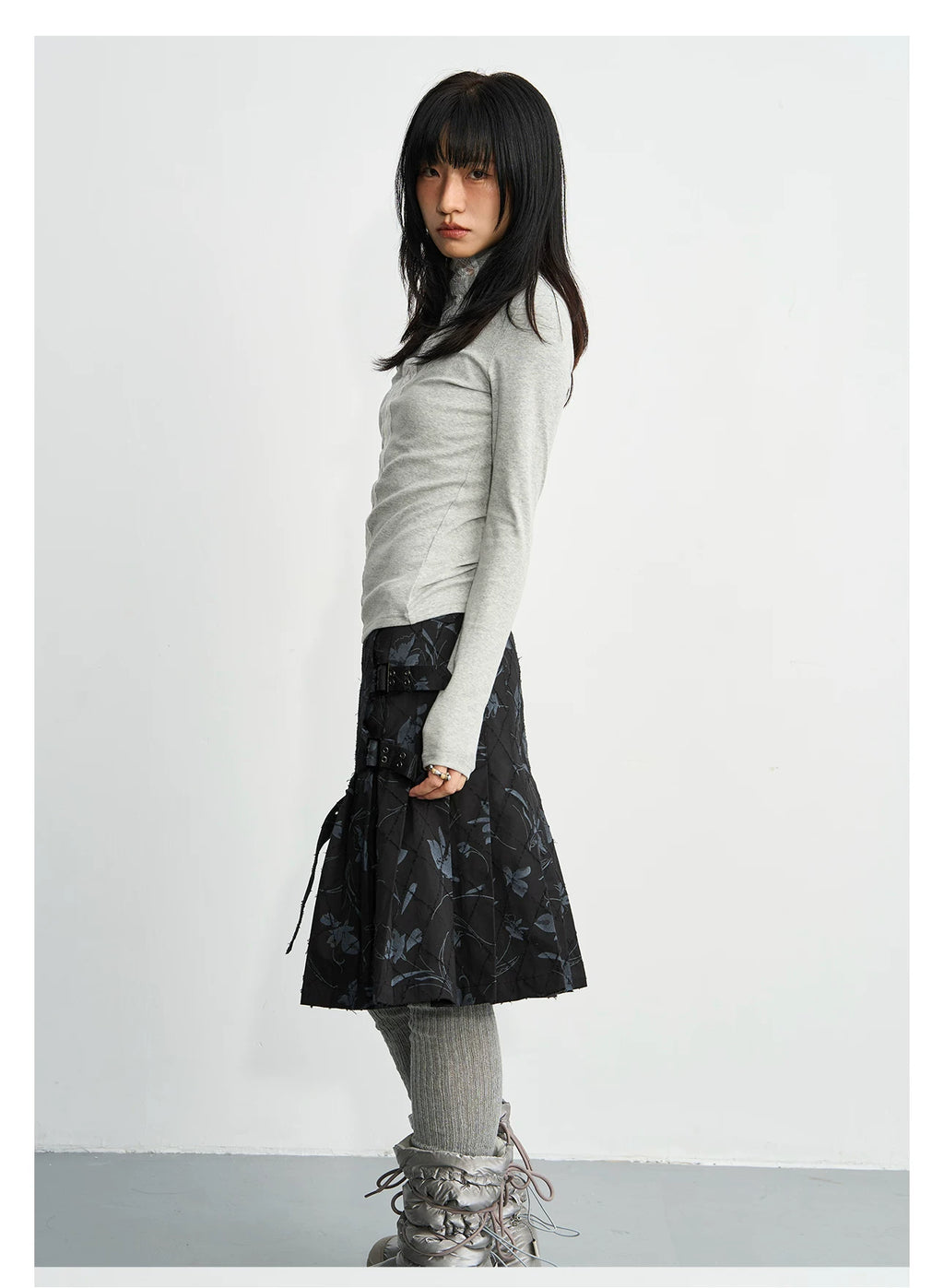 Enteralt Lace Splicing Small Turtleneck Bottom Long Sleeve