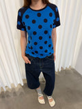 InsGale Contrast Polka Dot Shoulder Tee