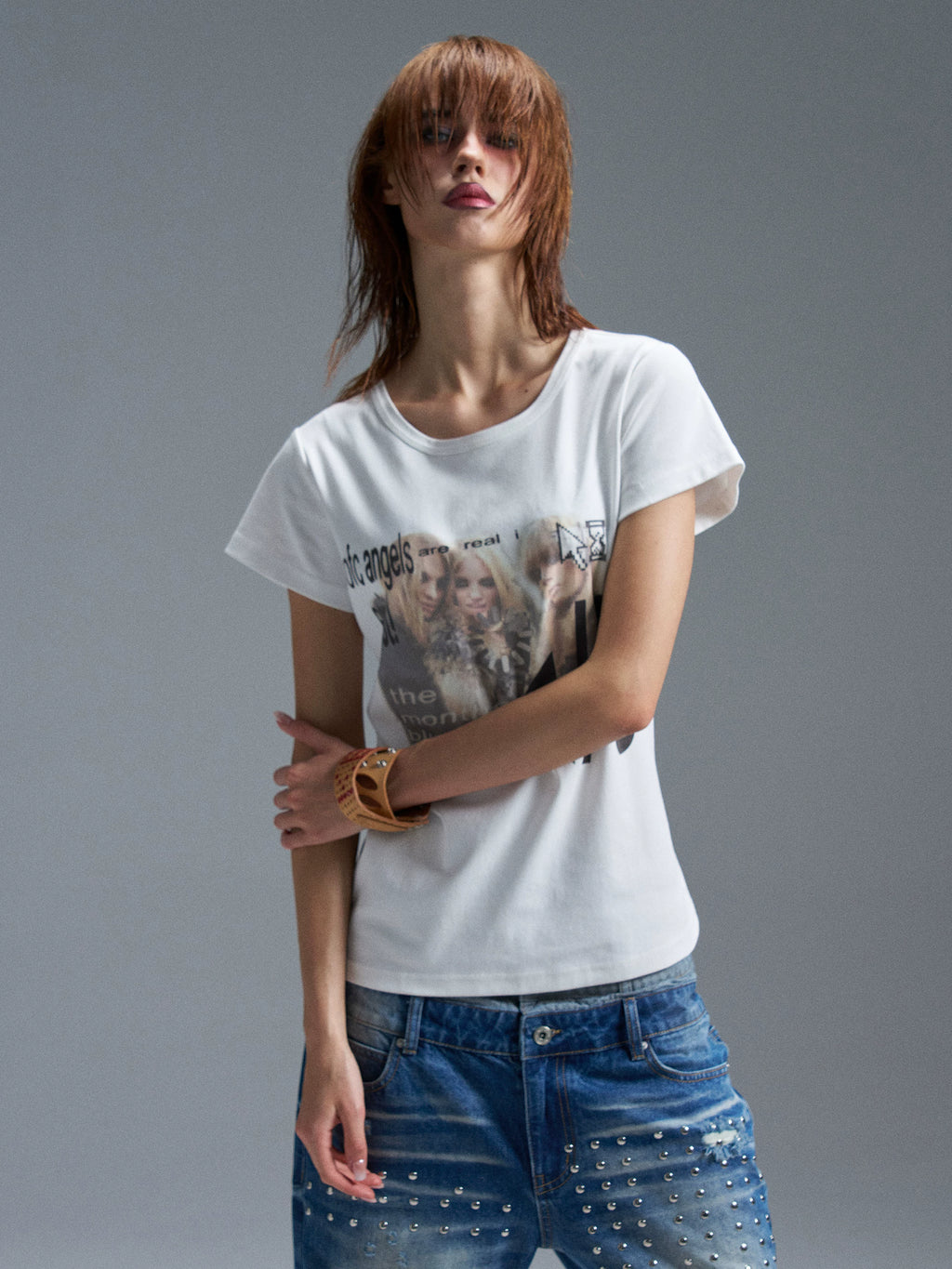 PAIKI Casual Slim Shoulder Tee