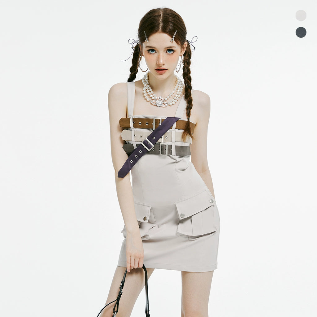 Imone Sweet Cool Functional Wind Suspender Dress