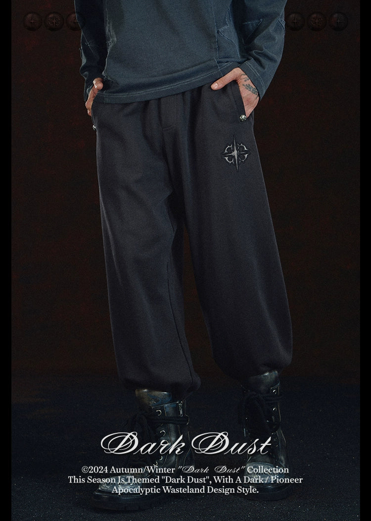 DICETINY Loose Rivet Contrasting Casual Pants