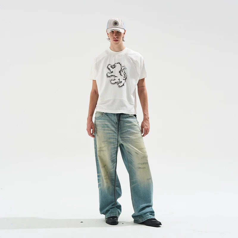 BLINDNOPLAN Direct Injection Printing Casual Tee
