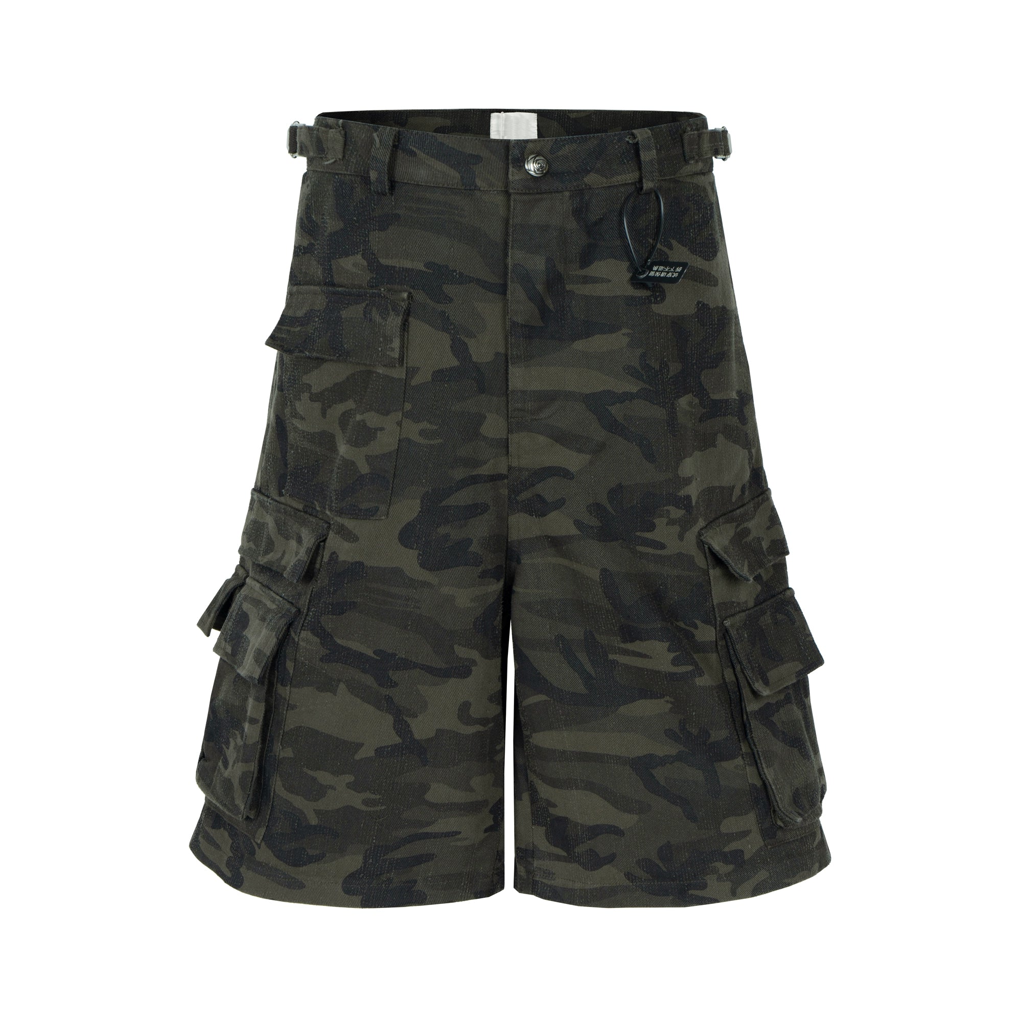 BLACKLISTS Multi-pocket Camouflage Tooling Shorts