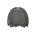 LIVINGTOWN Vintage Simple Casual Loose Striped Long Sleeve