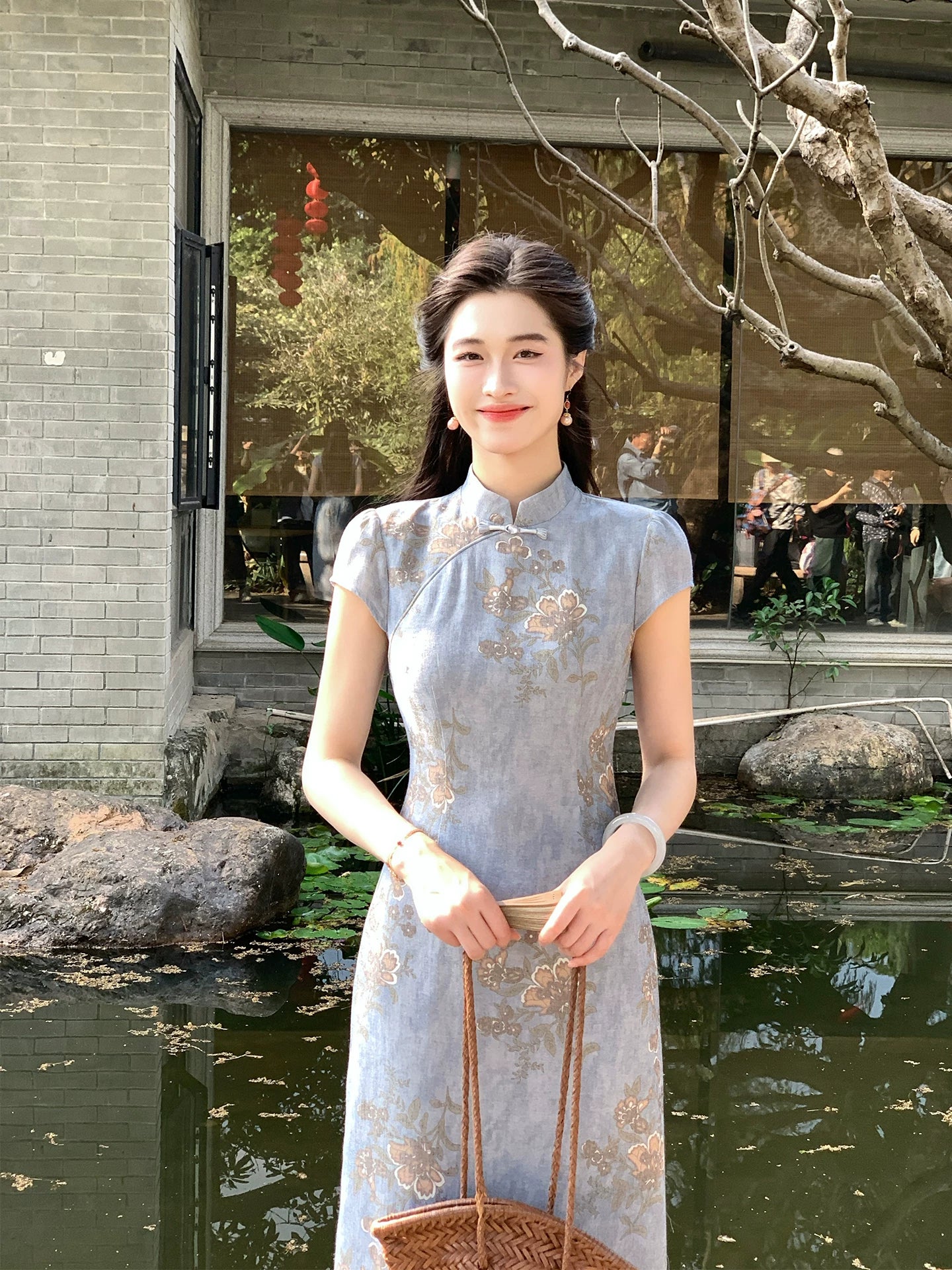 ZIHE Waist Cheongsam Dress