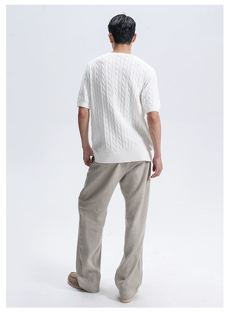SEE ALSO Loose Knit Round Neck Short Sleeves