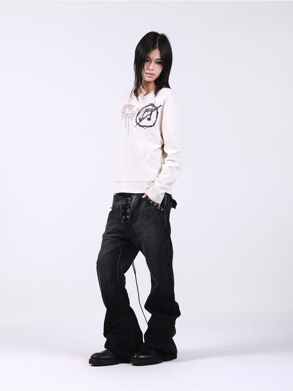 DETW Double Fake Two Front Shoulder Long Sleeves