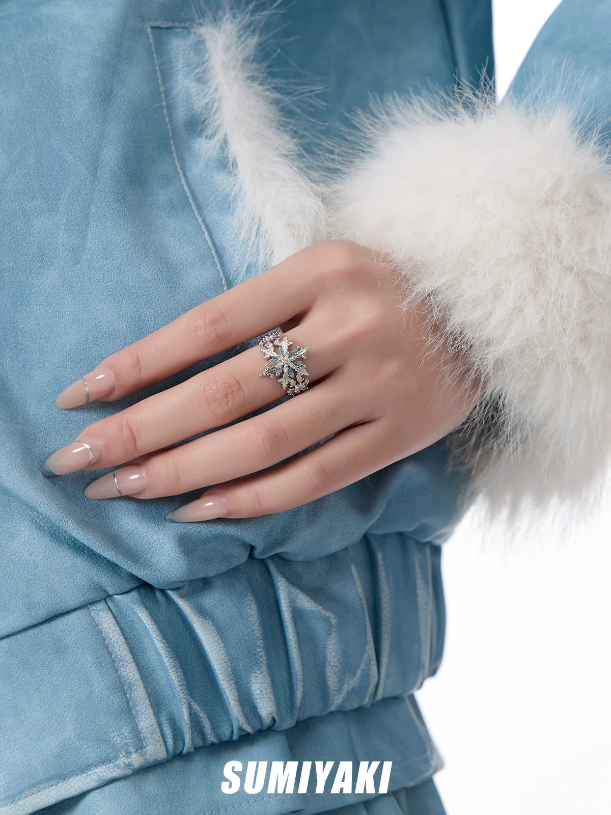 SUMIYAKI Rotating Multi-layer Snowflake Ring