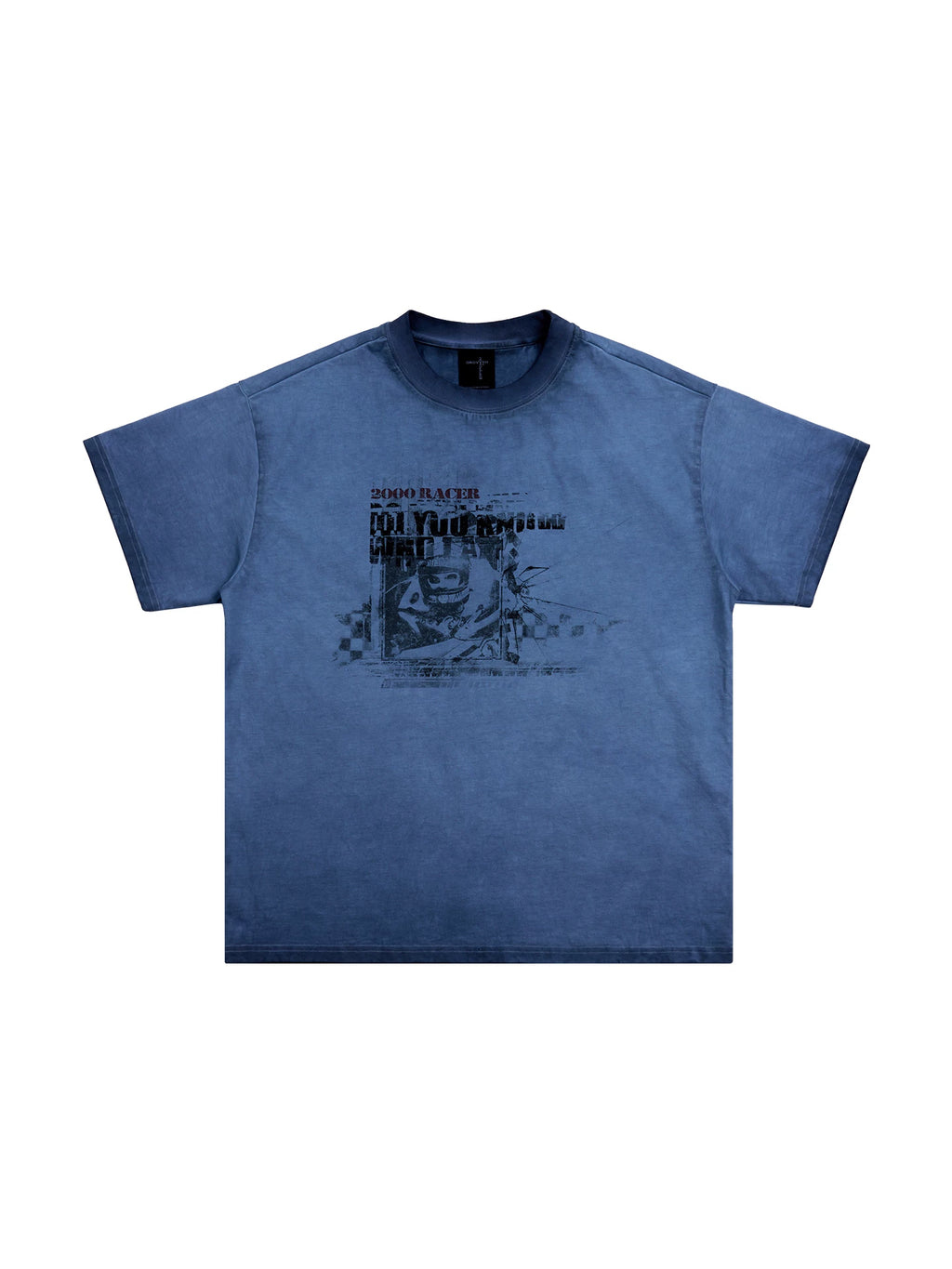 SGW Racer Dirty Dye Print Casual Tee