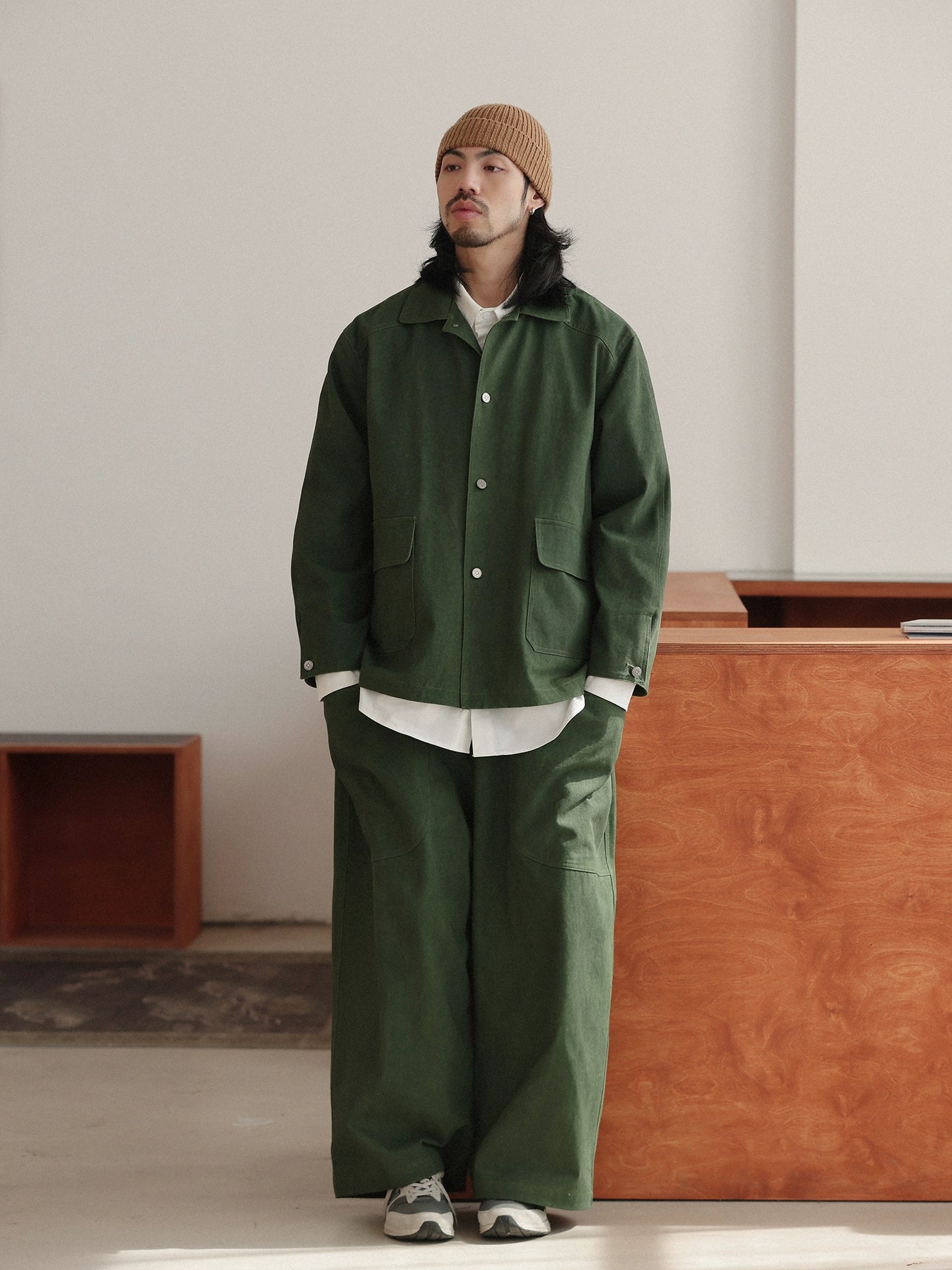 NOEARS Retro Japanese Multi-pocket Trousers