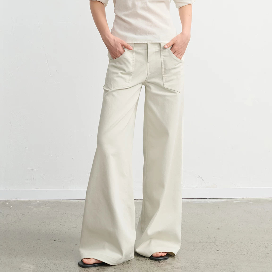 LINY LIBERTY Minimalist Old Low-rise Wide-leg Jeans
