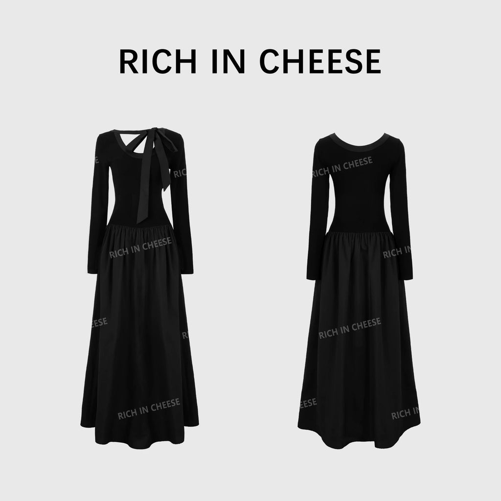 RICH IN CHEESE High-end Bow-tie Dress