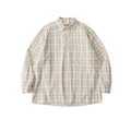LIVINGTOWN Lapel Plaid Pocket Long-sleeved Shirt