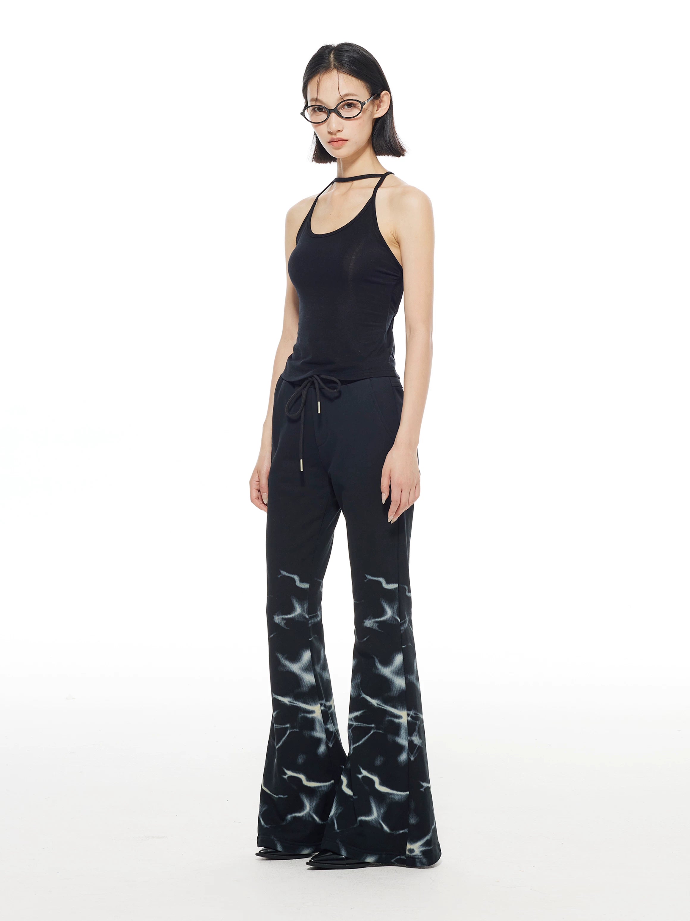 THELIGHT Flash Print Casual Micro Sweatpants