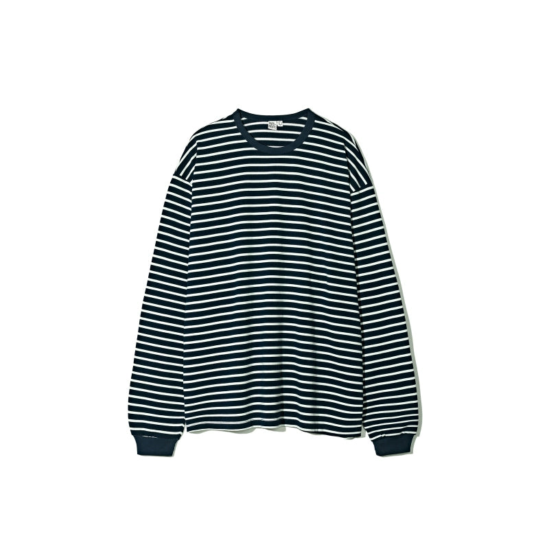 PARTIMENTO Korean Version Trendy Versatile Classic Striped Long Sleeves