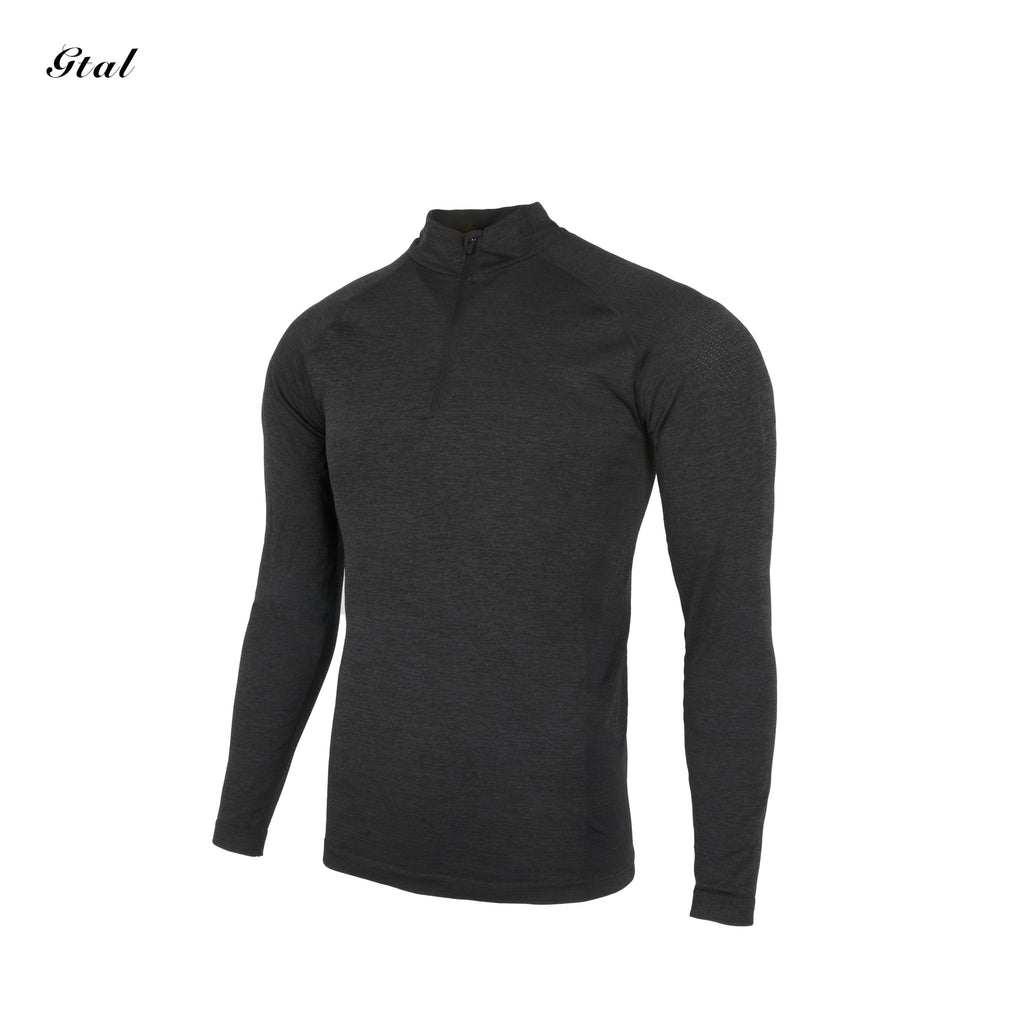 GTAL Seamless Jacquard Zipper Sports Quick-Drying Slim-Fit T-Shirt