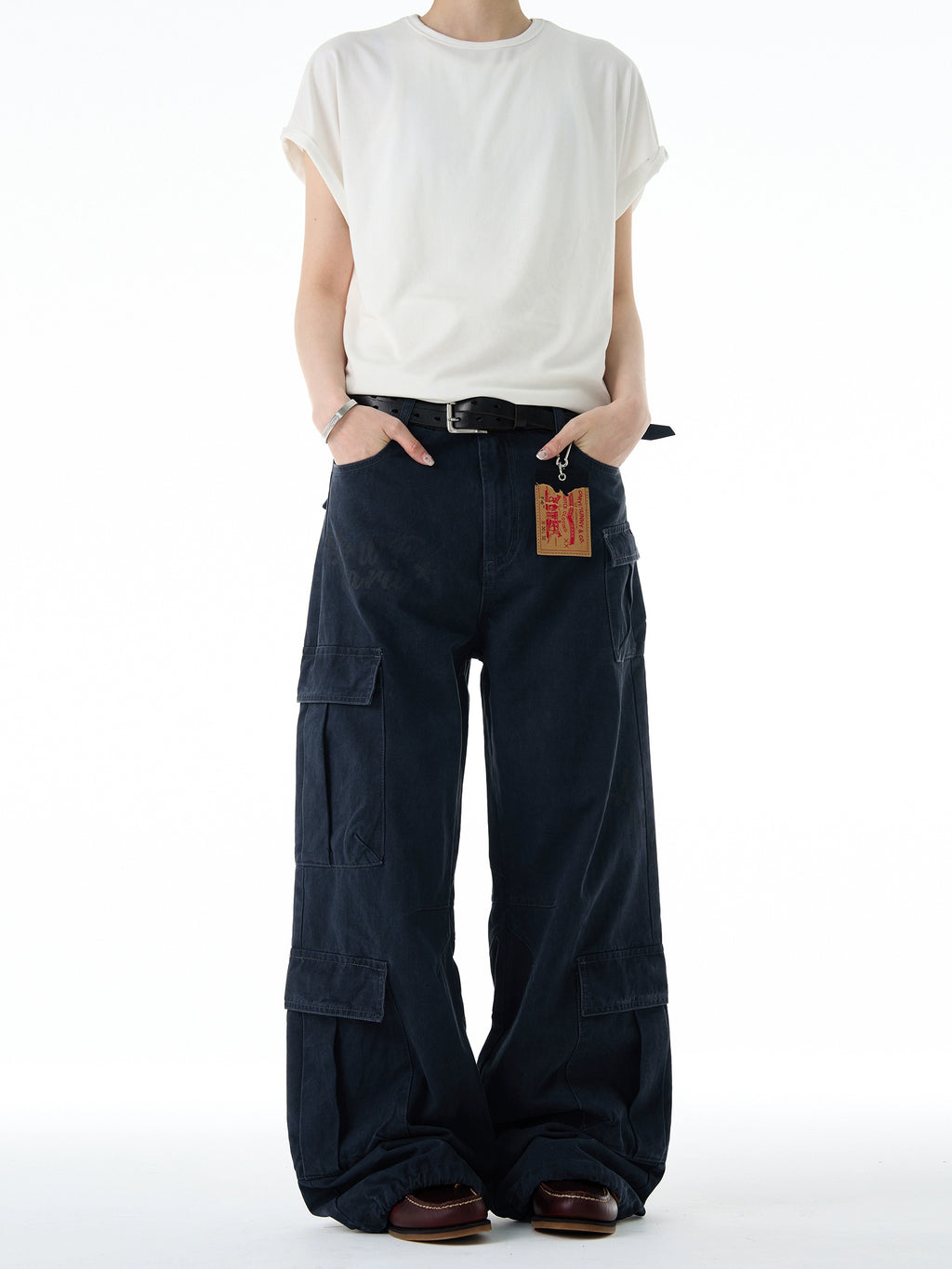 A+WF Vintage Multi-Pocket Toolwear Casual Pants