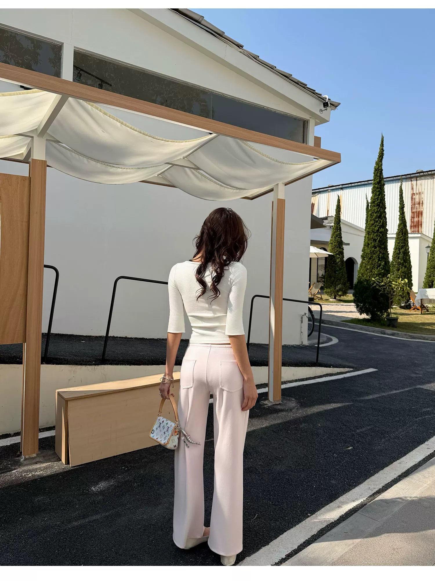 Audwyn Low Waist Straight Skinny Casual Pants