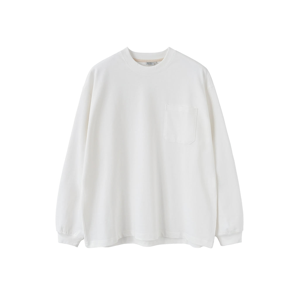 BUTTBILL Heavy 365G Washed Knitted Japanese Long Sleeve Tee