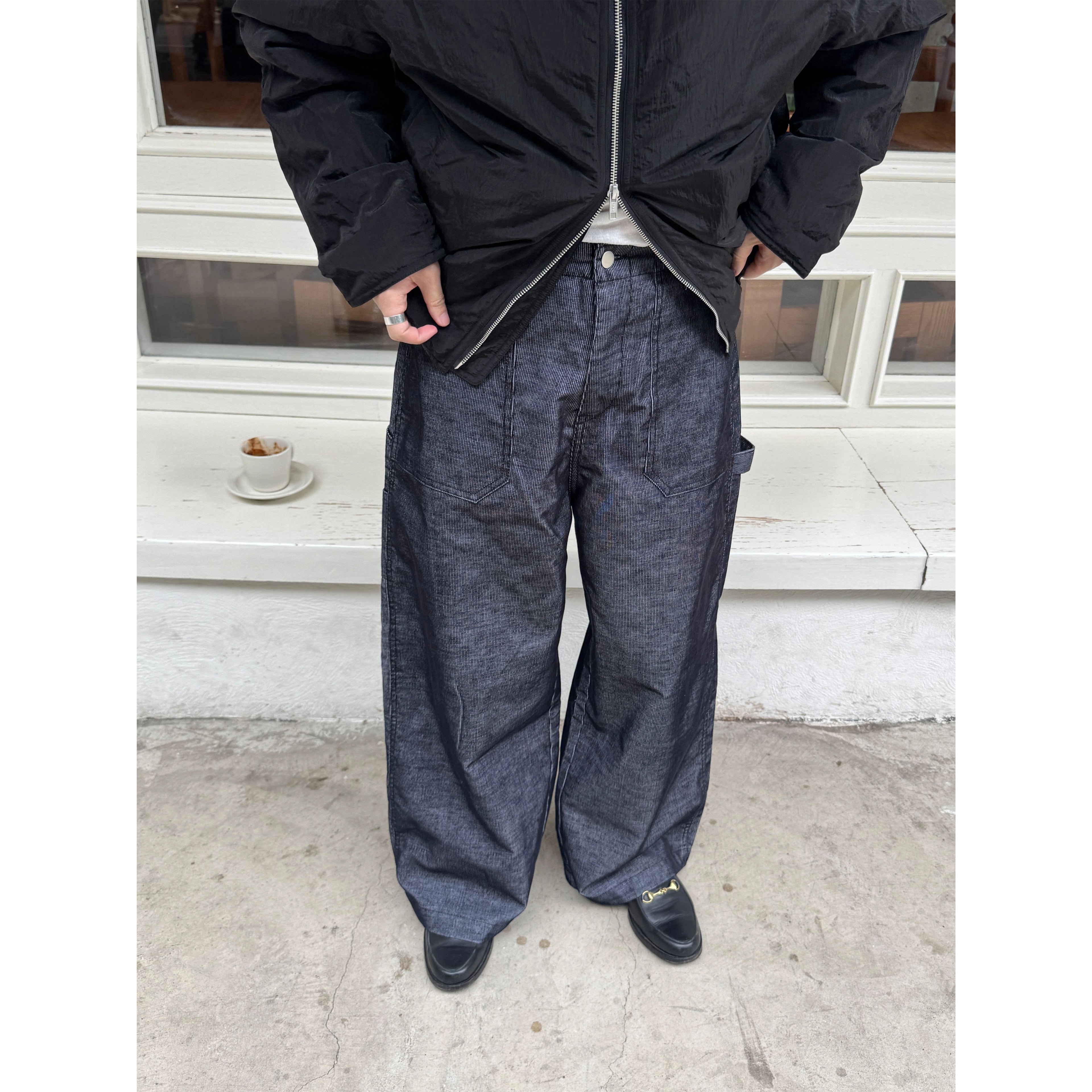 Anniehall Made Old Corduroy Loose Wide-leg Cargo Pants