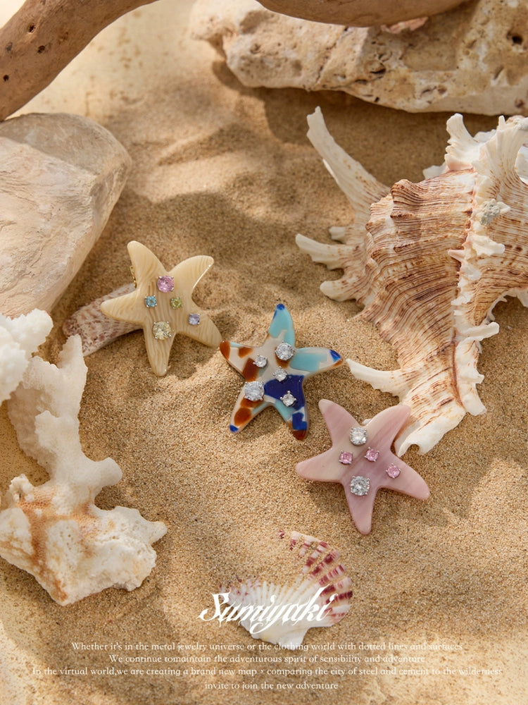 SUMIYAKI Acetate Colored Starfish Hairpin