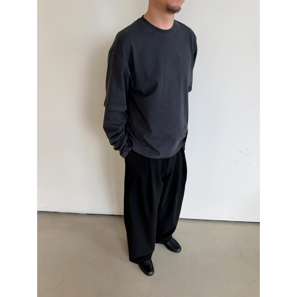 Anniehall Slack Fake Two Piece Casual Long Sleeve