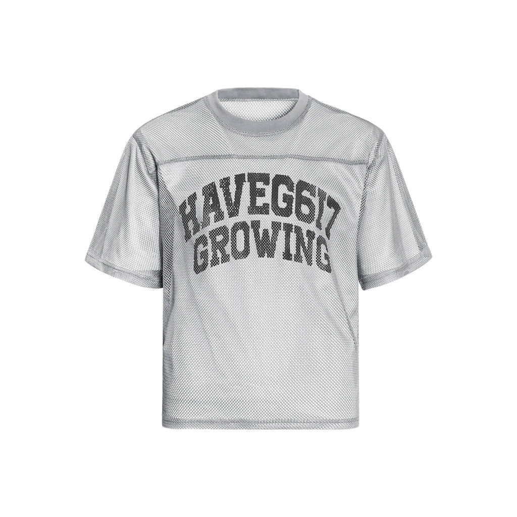 MT99 Letter Printed Logo Hollow Mesh Tee