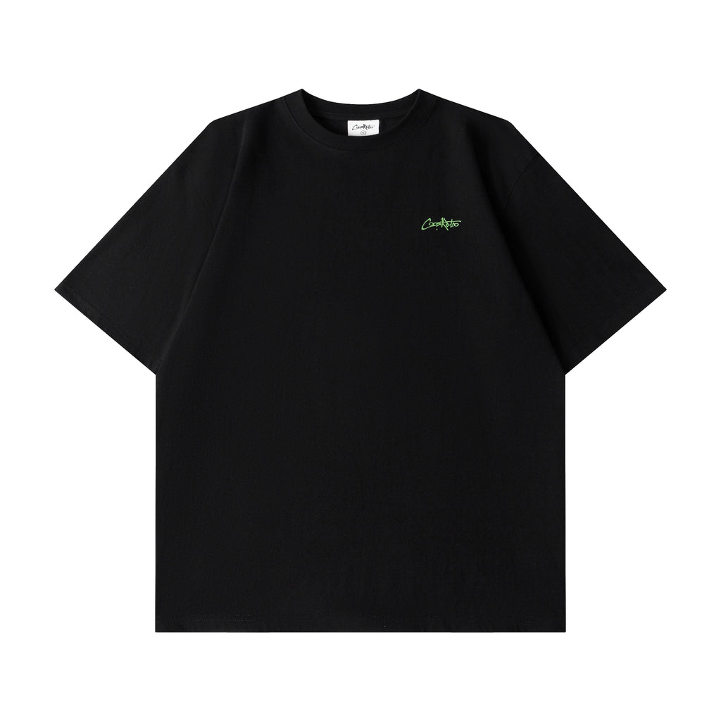 CoosRetro Retro Back Gecko Print Logo Tee