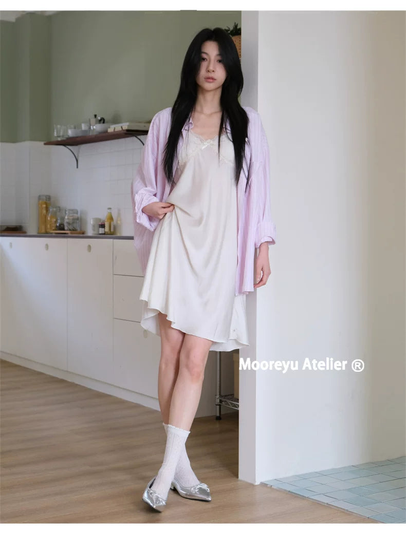 Mooreyu Pointed Head Temperament Bow Flats