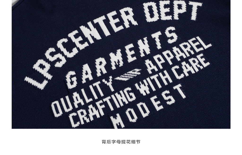 Loopsoon Back Jacquard Vintage Loose Casual Knitwear