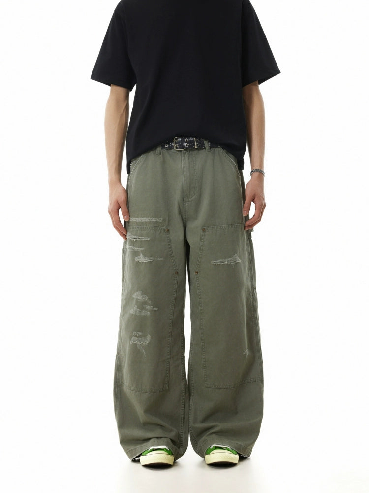 BTSG Vintage Straight Loose Wide Leg Casual Pants