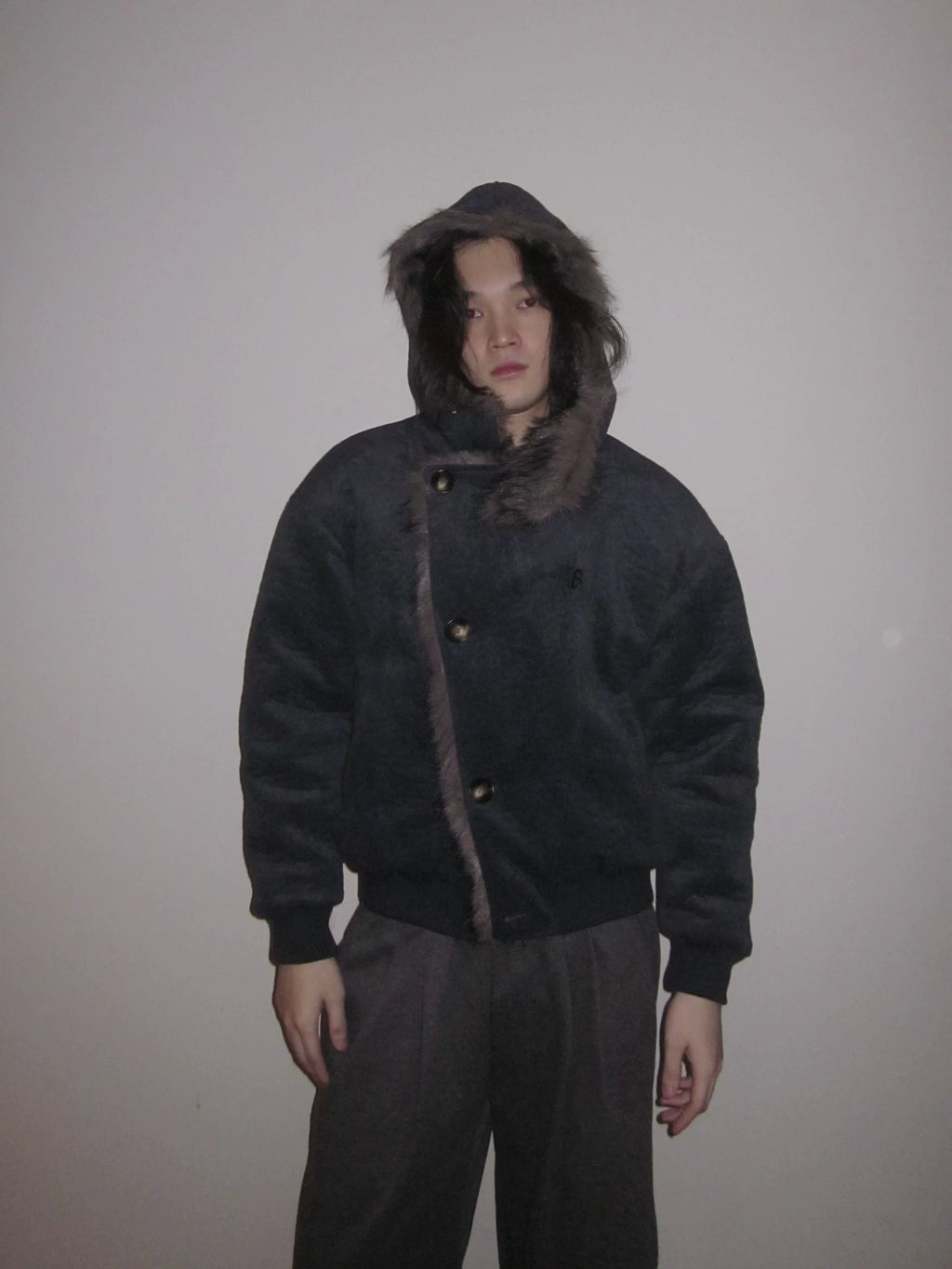 URRRGE Water Ripple Texture Seat Mountain Carving Fleece Jacket