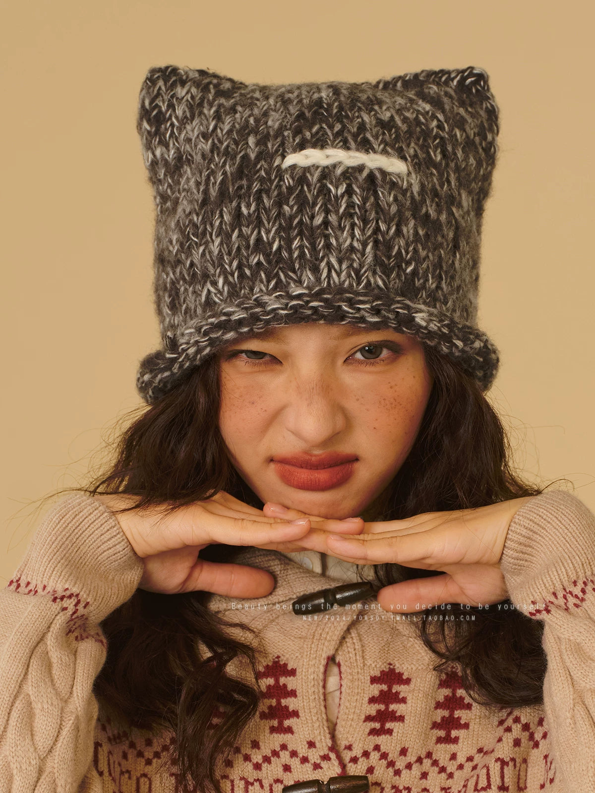 YORSOY Vintage Knitted Thermal Beanie