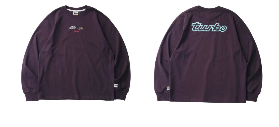 Battles Embroidery Contrast Printing Crew Neck Long Sleeve