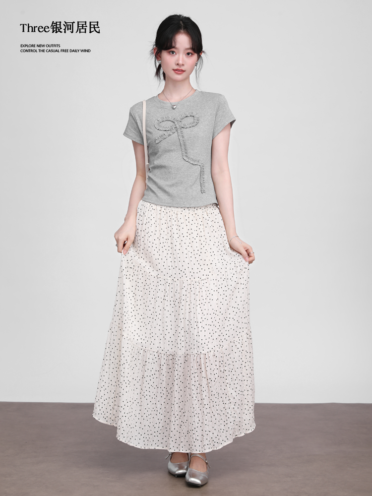 Three High Waist Polka Dot Skirts