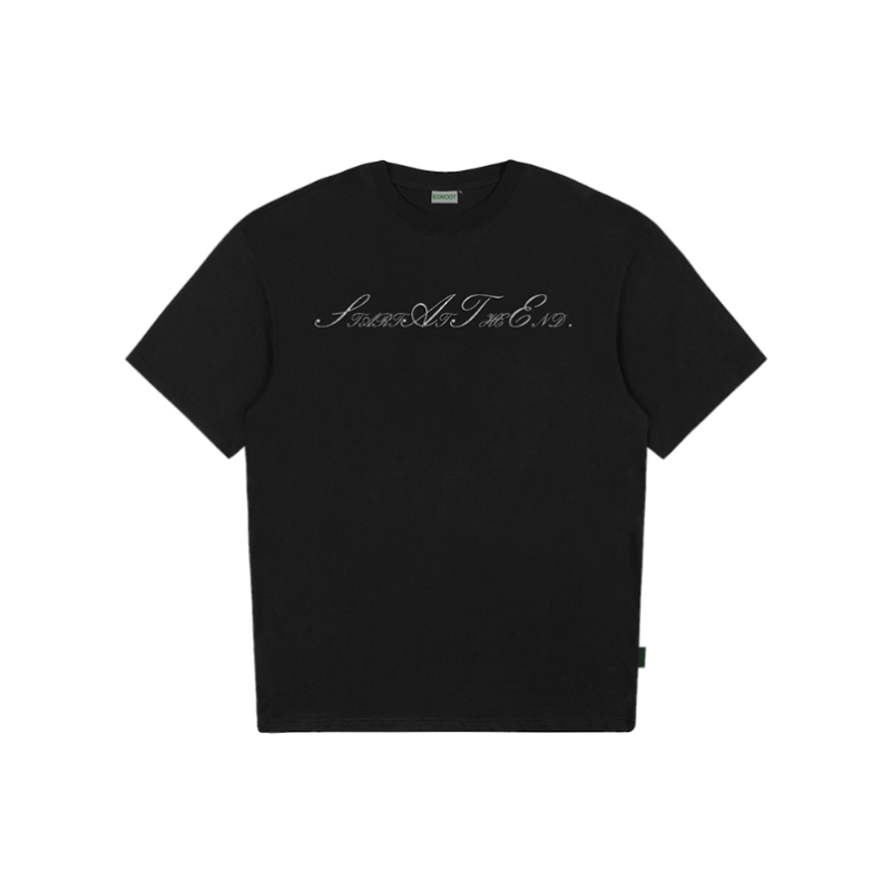[KONOOT] 25SS (SLOGAN) embroidery craft Boxy 280G Tee